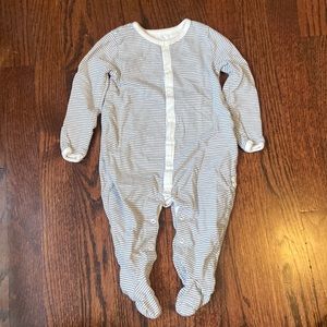 gap stripe organic cotton snap footie